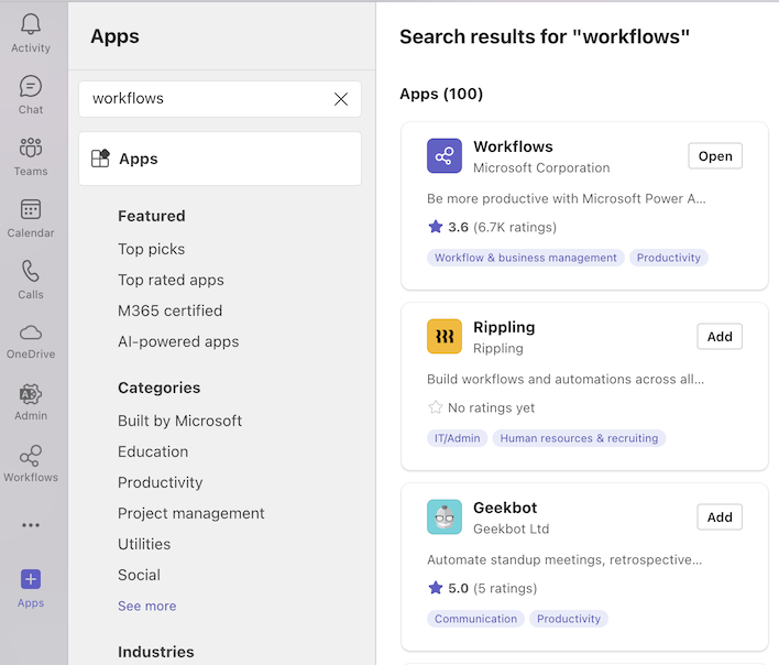 Workflows App